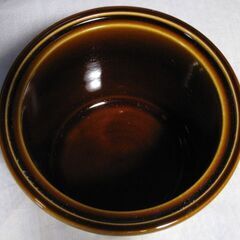 陶器製の甕壺　漬物用などにの画像