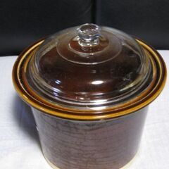 陶器製の甕壺　漬物用などにの画像