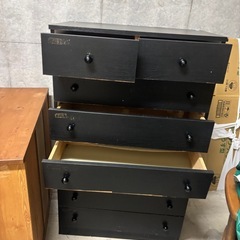 タンス　黒の画像
