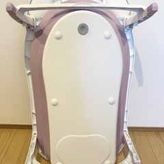 カリブ Karibu ベビーバス パープル　浴槽 折りたたみ式 赤ちゃん お風呂 水抜き栓付き 収納簡易 水遊び 沐浴の画像