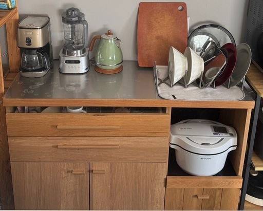 【2000円値下げ】120㎝レンジ台 キッチンカウンター キッチン収納棚