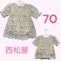 美品ベビー服80 ロンパースの画像