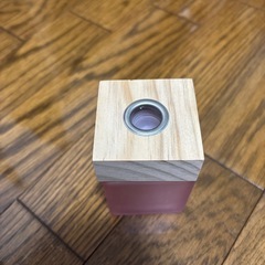 ピンク　四角い瓶　花瓶　デュフューザー入れの画像