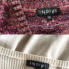 INDIVI   ニット ワンピース　カーディガン　 2着セットの画像