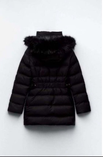 ZARA セミロング丈ダウンジャケット　XLサイズ　フード付