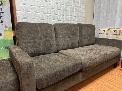 ソファー　オットマン付き　ほぼ新品
