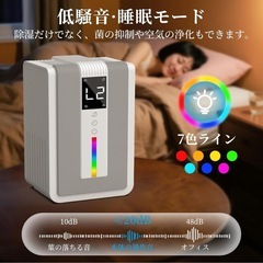 除湿機 小型 2025新版 強力 ペルチェ式 静音 LED表示 衣類乾燥 1.2Lタンクの画像