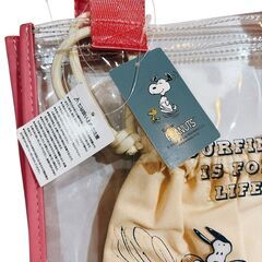 【新品タグ付き】スヌーピー クリアトートバッグ サーフィン PEANUTSの画像