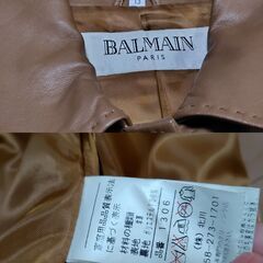 【まだ受付中・送付可能】中古 BALMAIN PARIS 羊革コート♪♪ 茶 13号 総裏地付 早い者勝ちです✨✨の画像