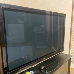 Panasonic プラズマテレビ46型　コーナーテレビ台つき付きの画像