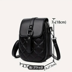 【新品】ブラック　スマホショルダーバッグ　メンズレディース兼用の画像