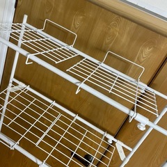 洗濯機ラック　白の画像