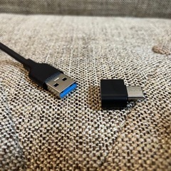 24TBのHDDにも対応！！　SATA-USB変換ケーブル 電源アダプター付き USB Type-C 変換アダプター付き の画像