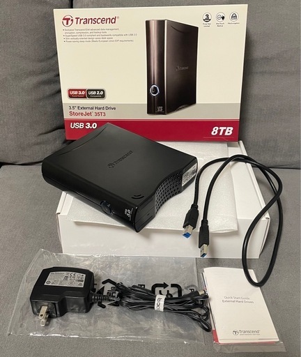 大容量8.0TB HDD 外付けケース 高速USB3.0対応！Transcend StoreJet 35T3 8TB 外付けHDD 001shhdh