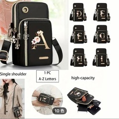 【新品】M ブラック ランニングスマホショルダーバッグの画像