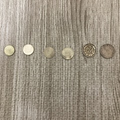 明治10銭銀貨　朝日、龍、朝日龍　明治二十銭銀貨　朝日、龍、朝日龍の画像