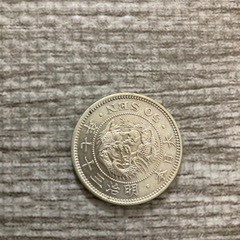 明治37年五十銭龍銀貨の画像