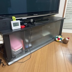 Panasonic プラズマテレビ46型　コーナーテレビ台つき付きの画像
