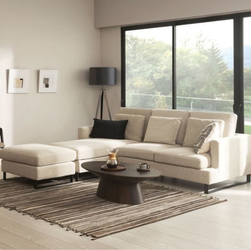 アルモニア　L字ソファー　ヌベ　カウチソファー　美品