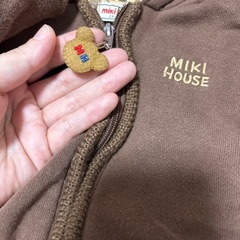 ミキハウス　くまさんパーカー90の画像