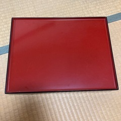 和風の四角いお盆×3枚の画像