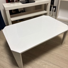 ニトリ　折りたたみテーブル ホワイトの画像