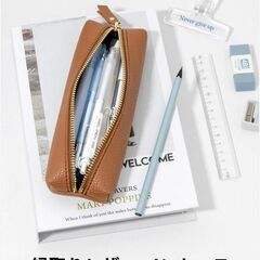 【新品未使用】高級感◎ 本革 ペンケース 黒 ギフト スリム レザーの画像