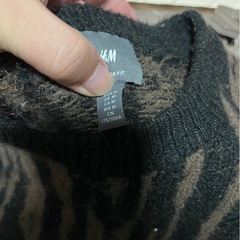 H&M レオパード ニット Lサイズの画像