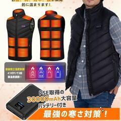 電熱ベスト ヒーターベスト 30000mAhバッテリー付き Lサイズの画像