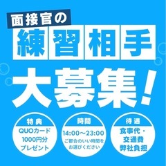 面接官の練習相手になってもらえませんか？