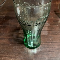 Coca-Cola 緑色ガラスグラス 5個セットの画像