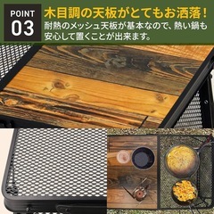 【新品】アウトドア キャンプ 折りたたみ コンパクト ローテーブル バーベキュー 軽量の画像