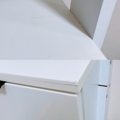 ニトリ エトナサイドボードラックホワイト幅45×奥行42×高さ175cmの画像