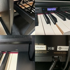 Roland DP603 電子ピアノ 木製ハイブリッド鍵盤 Bluetooth使えます イス付き2020年製の画像