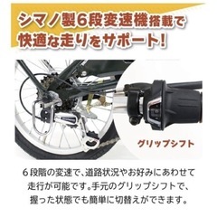 [折畳み自転車] FIELD CHAMP フィールドチャンプ｜20×16インチ6段折畳み自転車GR モスグリーンの画像