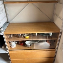 無印良品ユニットシェルフ　キッチンの画像