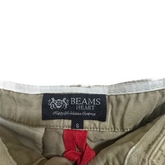 【ビームス ハート】メンズ カーゴパンツ Sサイズ ベージュの画像