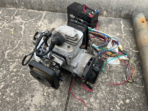 ジャズ風キットバイク　アメリカン　ポケバイ　部品取り　ジャンク　書類有り ジャズ風キットバイクアメリカンポケバイ部品取りジャンク書類有り