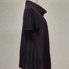 カットソー　パープル×ブラック　レディースの画像