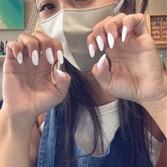 ワンカラー、爪磨き💅✨