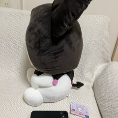 クロミ　超超ＢＩＧぬいぐるみ　かしげポーズ　プライズ　タグ付きの画像