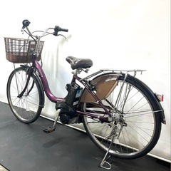1年保証 送料無料　ブリヂストン　アシスタ　26インチ　紫色　電動アシスト自転車　g925の画像