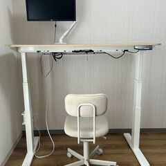 【リモートワークセット】昇降デスク＋チェアの画像