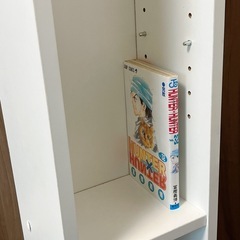 スリムカラーボックス　ホワイト棚(コミック・DVD)の画像