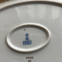 【新品未使用・高島屋購入】 KAISER カイザー 花柄 洋食器セット 西ドイツ製 22個セットの画像