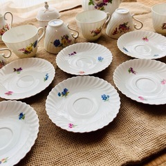 【新品未使用・高島屋購入】 KAISER カイザー 花柄 洋食器セット 西ドイツ製 22個セットの画像