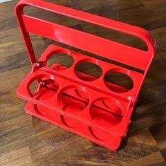 コストコに最適！　ドリンクホルダー　6本　レッド　新品未使用　③の画像