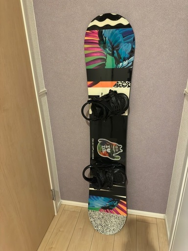 スノーボード板　バインディング付き　ブーツ