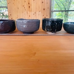 ⭐︎未使用⭐︎茶碗4皿セットおしゃれ和皿　ハンドメイドの画像