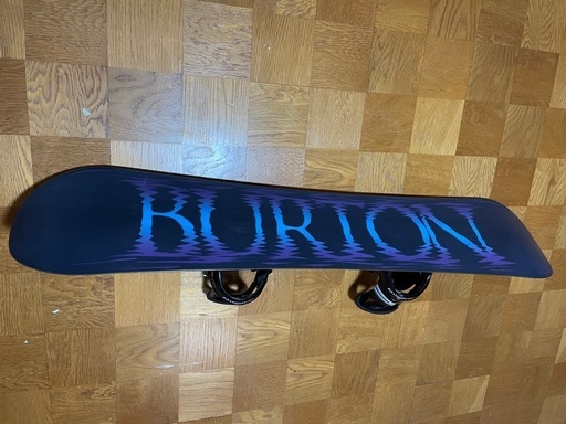 (141)Burtonスノーボード板+ビンディング(流れ止め付き )